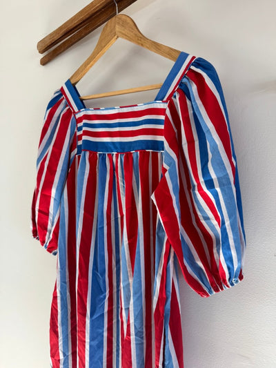 VTG 60's 70's Striped Dress - Diamonds & Rust