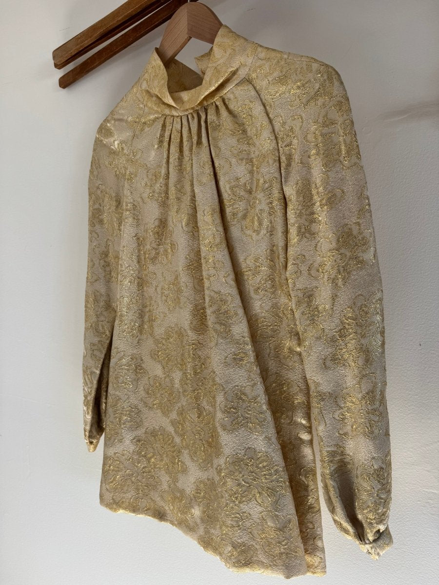 VTG 60s Gold Long Sleeve Tunic - Diamonds & Rust