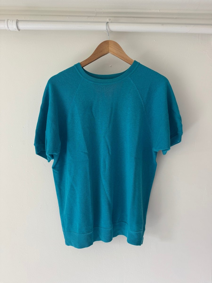 VTG 70s Blue Blank SS Raglan - Diamonds & Rust
