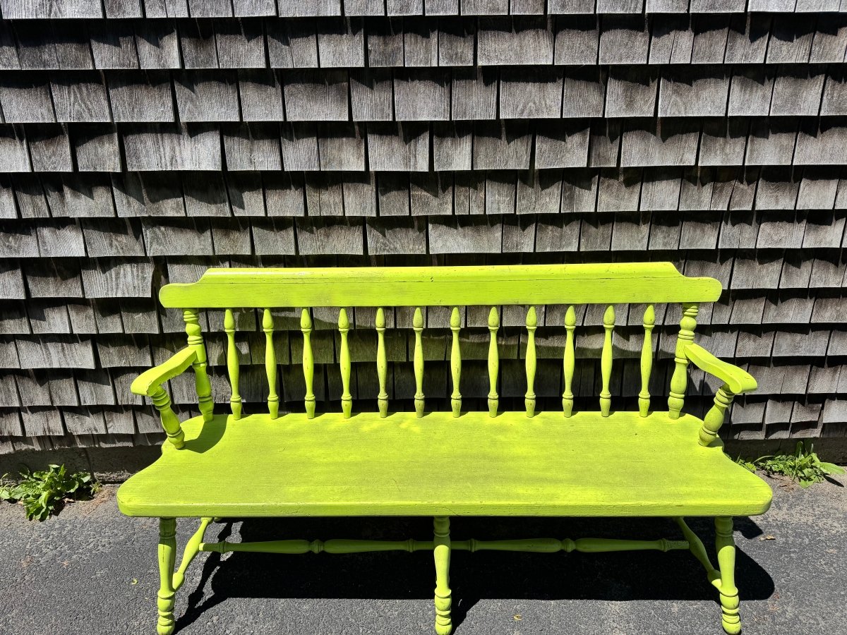VTG Acidic Chartreuse Bench - Diamonds & Rust