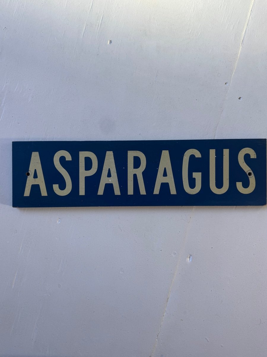 VTG Asparagus Farm Stand Sign - Diamonds & Rust
