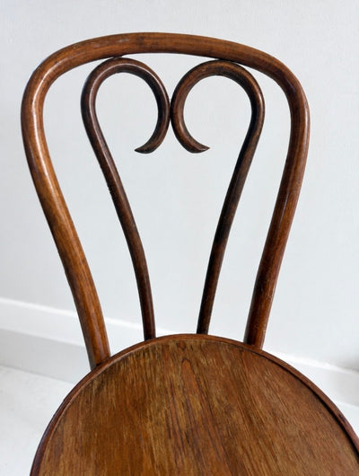 VTG Bentwood Chair - Heart Shape - Diamonds & Rust