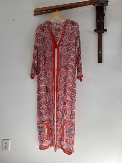 VTG Block Print Dress - Made in India - Diamonds & Rust