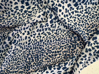 VTG Blue Leopard Skirt - Diamonds & Rust