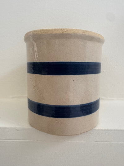 VTG Blue Striped Crock - Diamonds & Rust