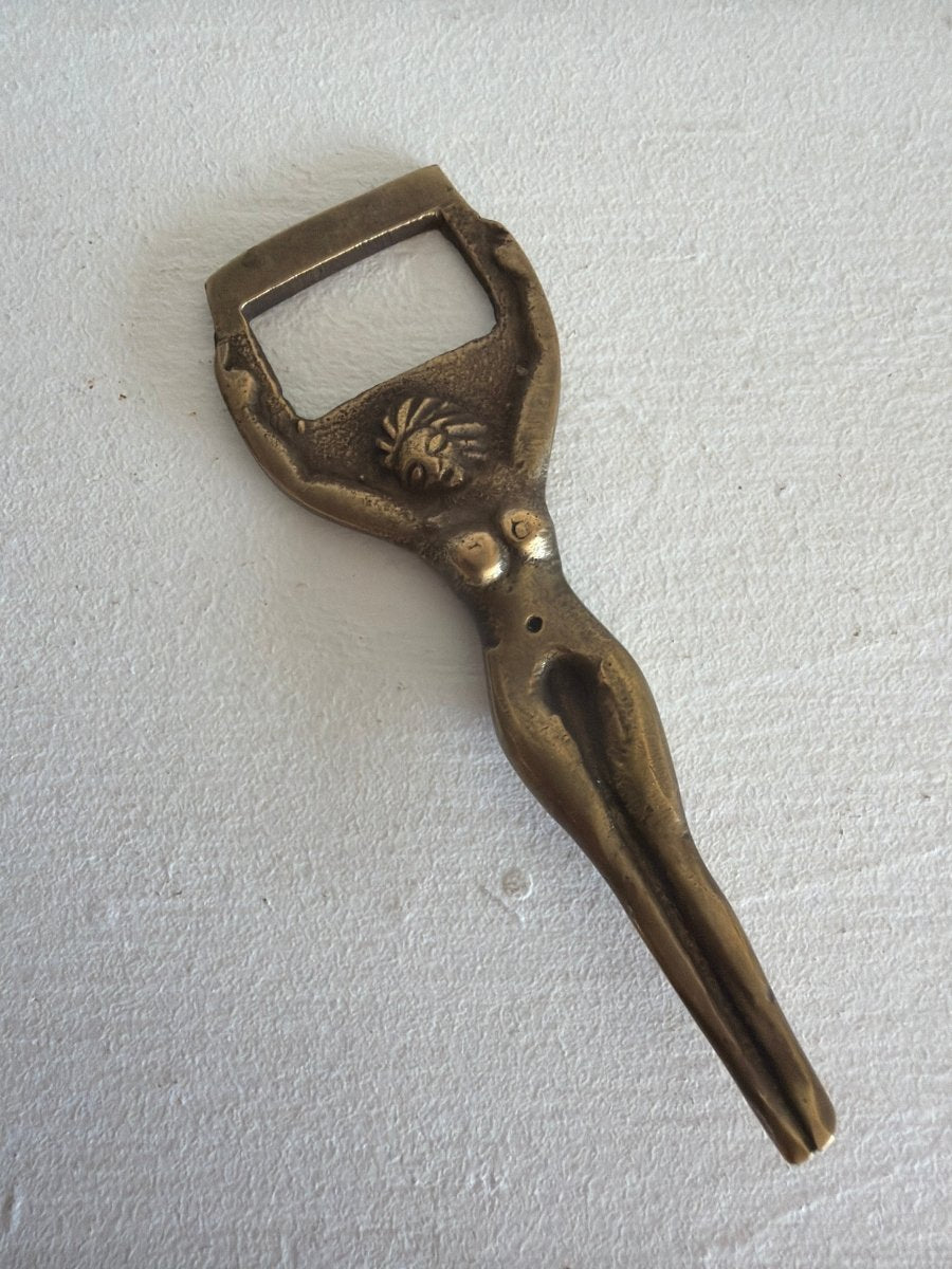 VTG Brass Nude Bottle Opener - Diamonds & Rust