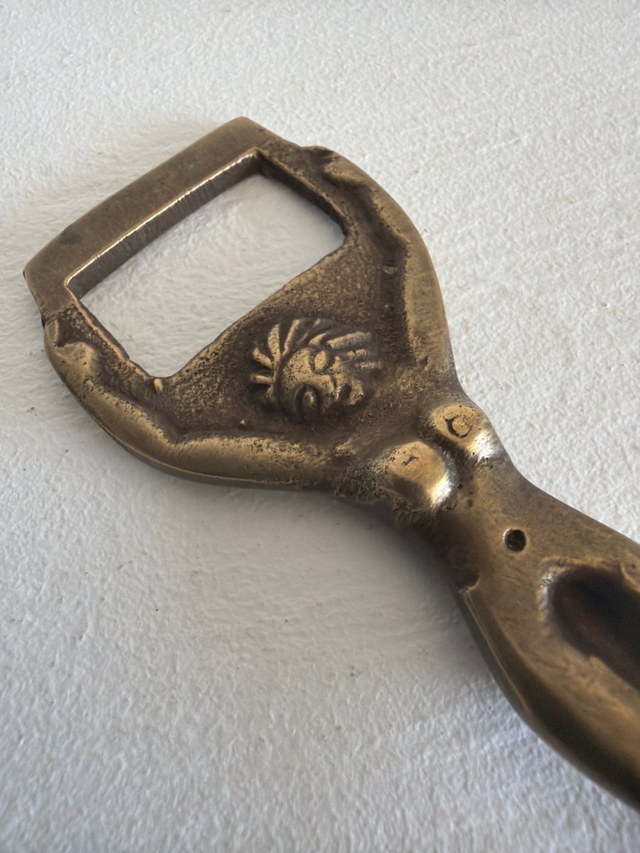 VTG Brass Nude Bottle Opener - Diamonds & Rust