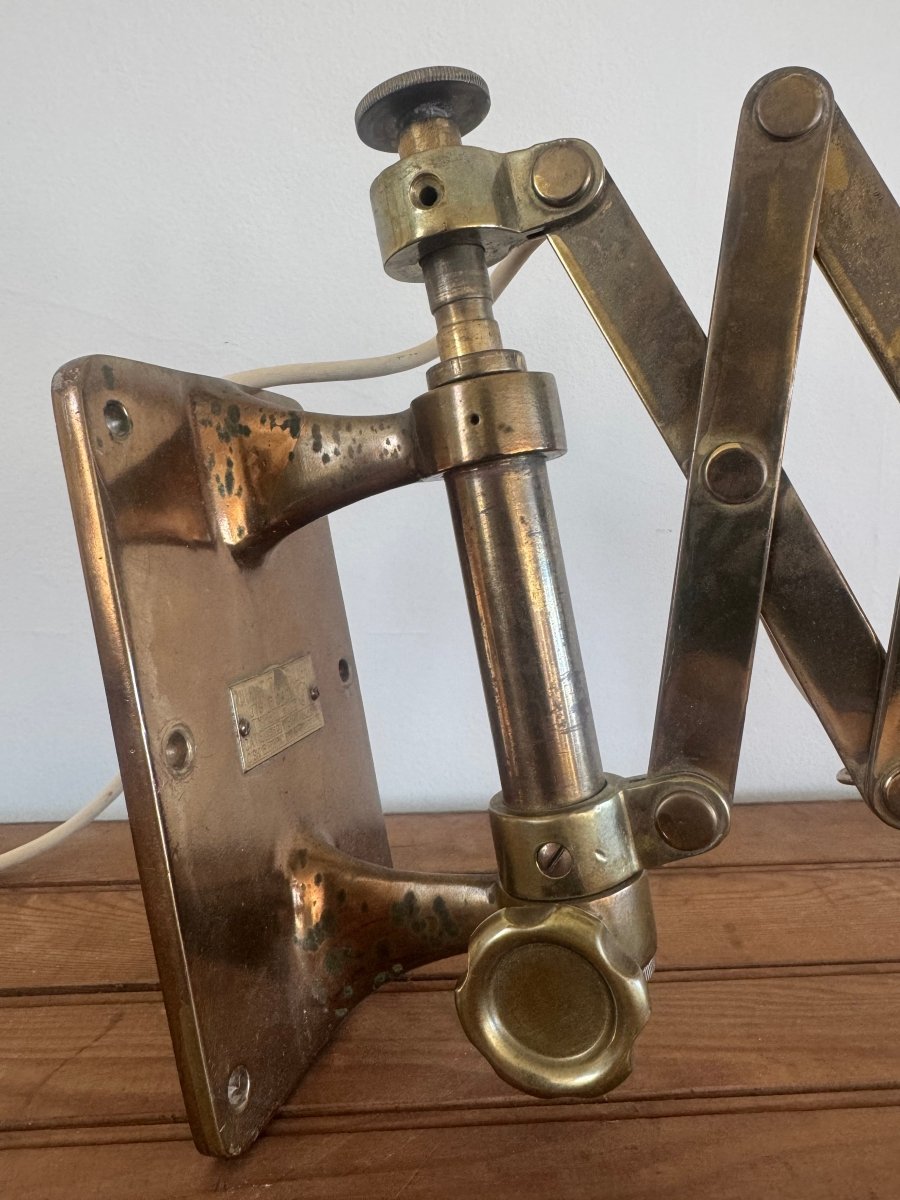 VTG Brass Scissor Wall Lamp - Diamonds & Rust