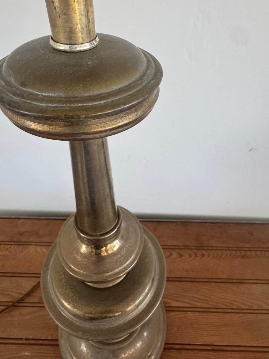 VTG Brass Table Lamp - Diamonds & Rust