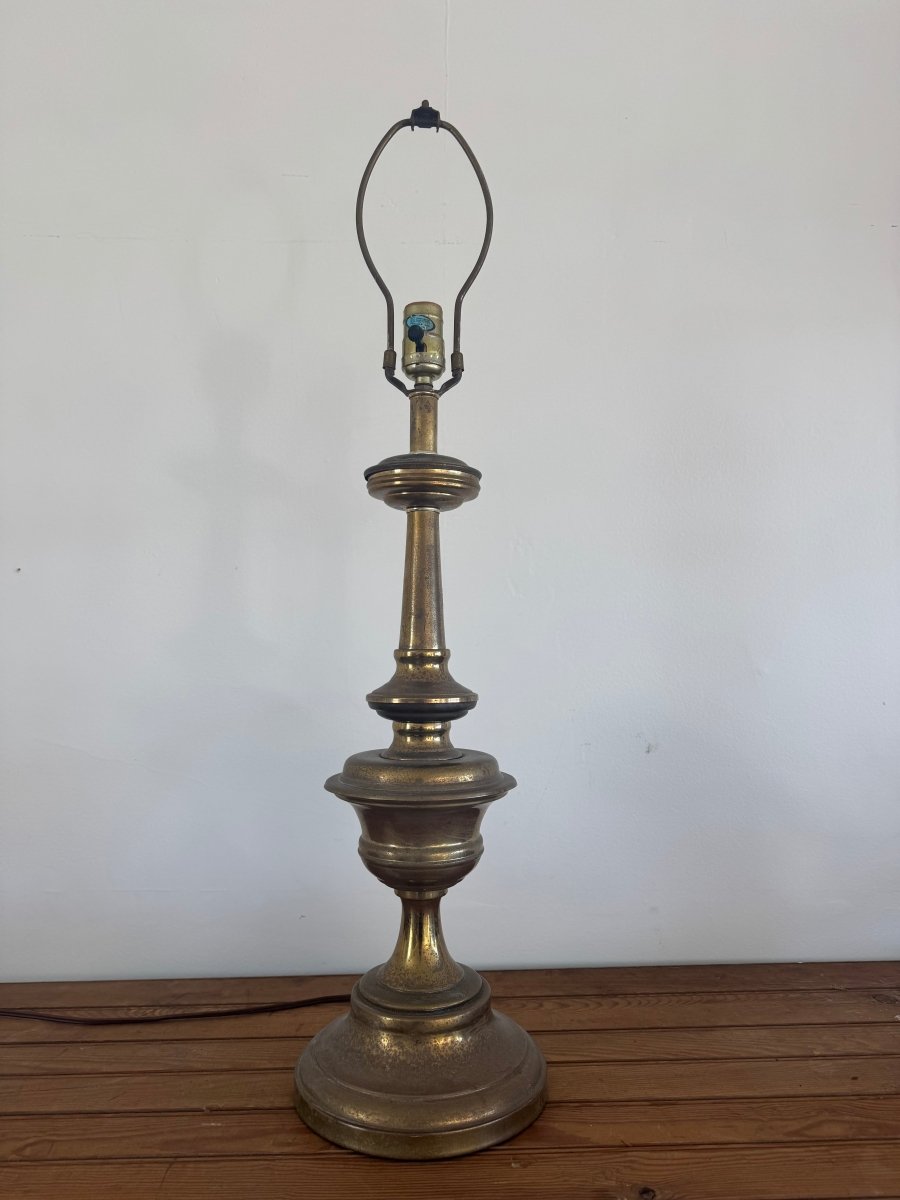 VTG Brass Table Lamp - Diamonds & Rust