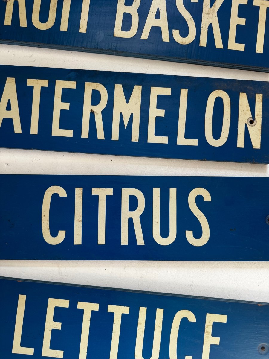 VTG Citrus Farm Stand Sign - Diamonds & Rust