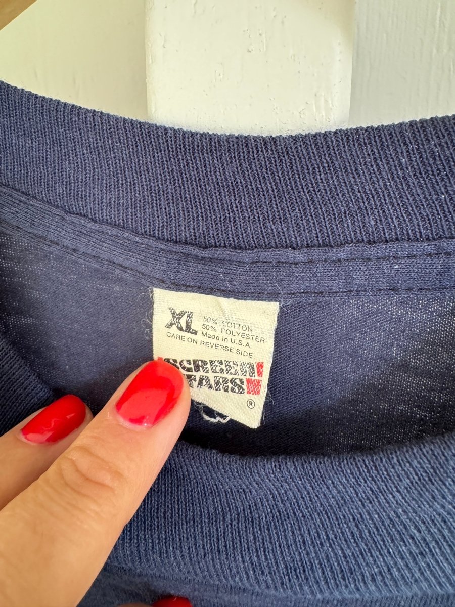 VTG CONNECTICUT Tee Shirt - Navy - Diamonds & Rust