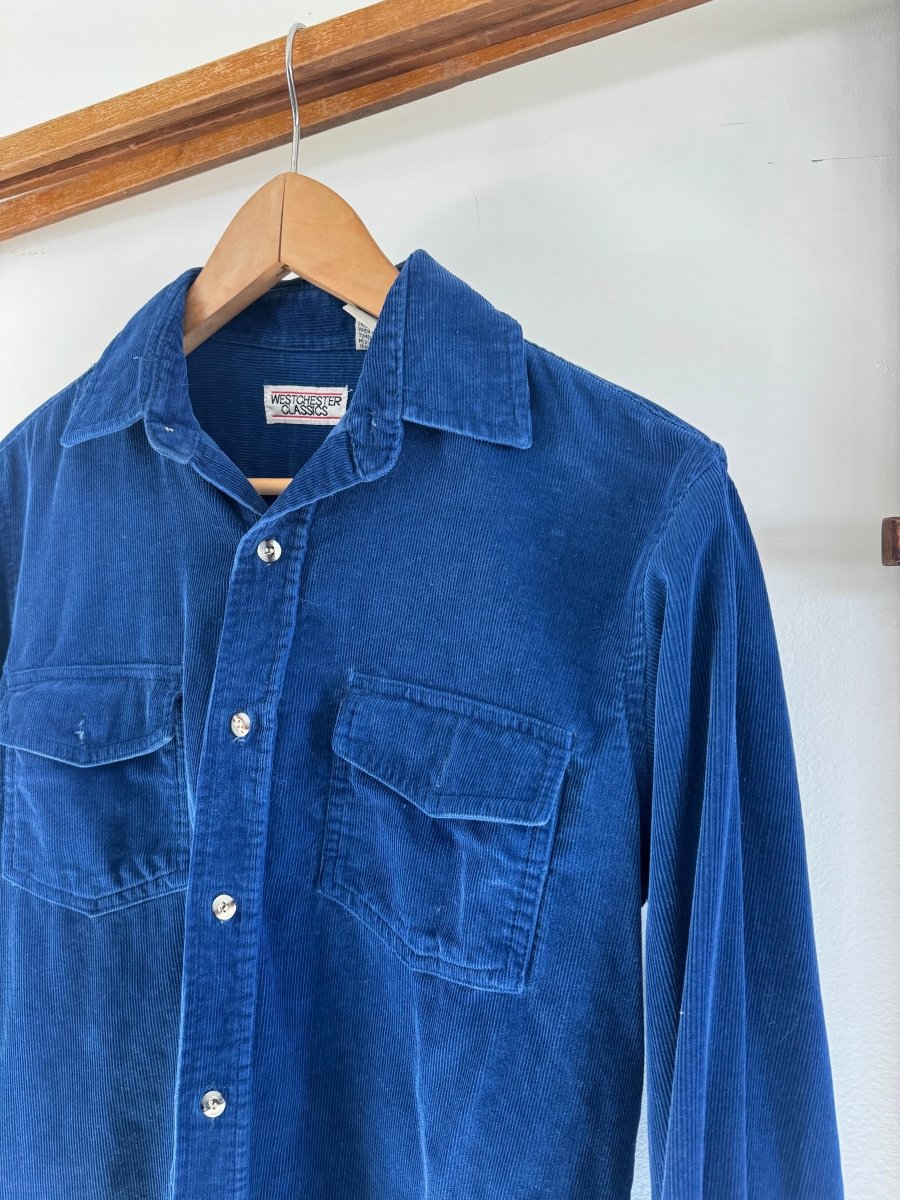 VTG Corduroy Shirt - Blue - Diamonds & Rust