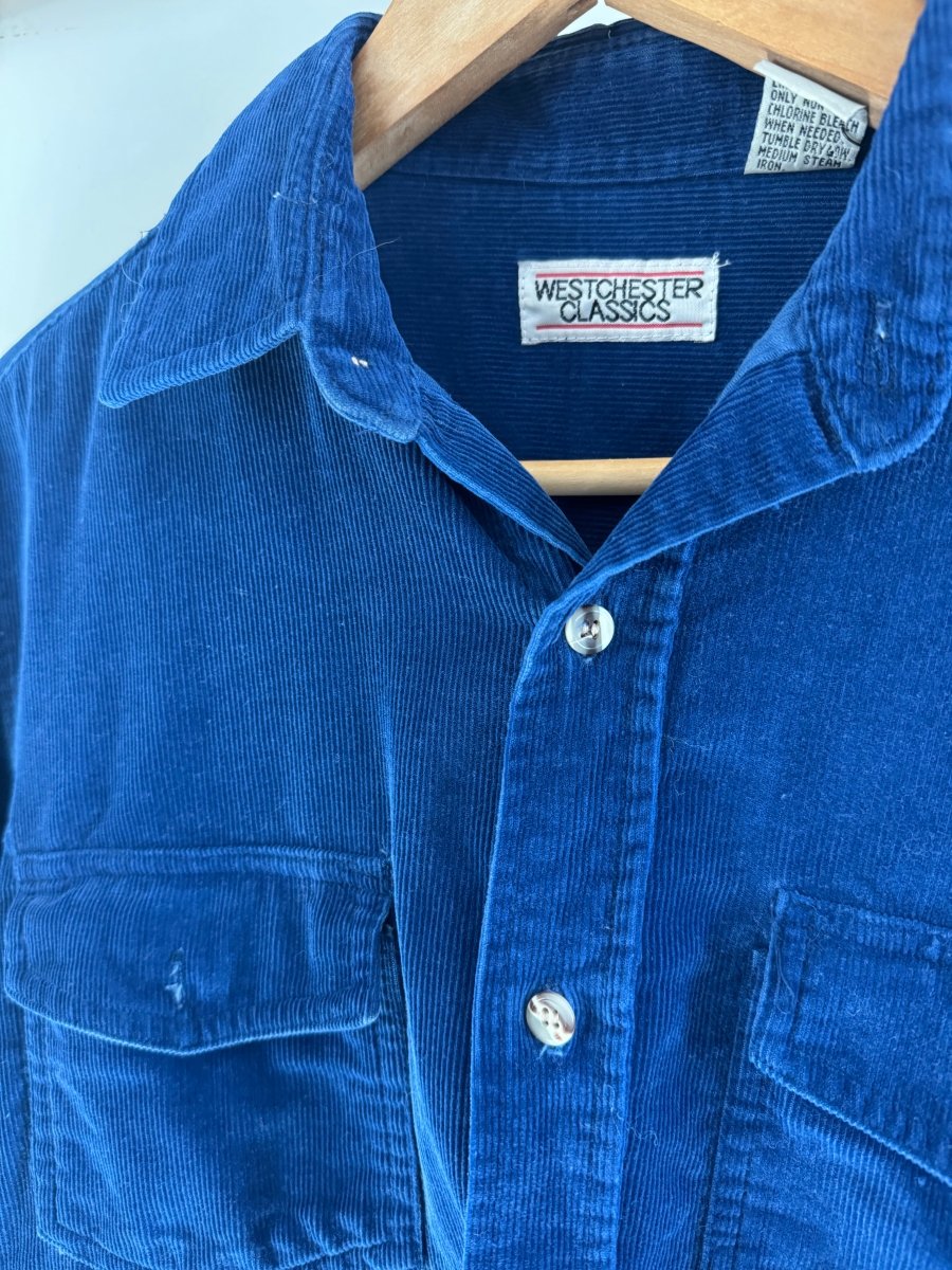VTG Corduroy Shirt - Blue - Diamonds & Rust