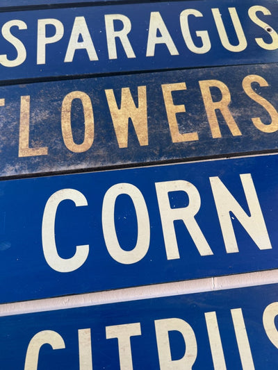 VTG CORN Farm Stand Sign - Diamonds & Rust