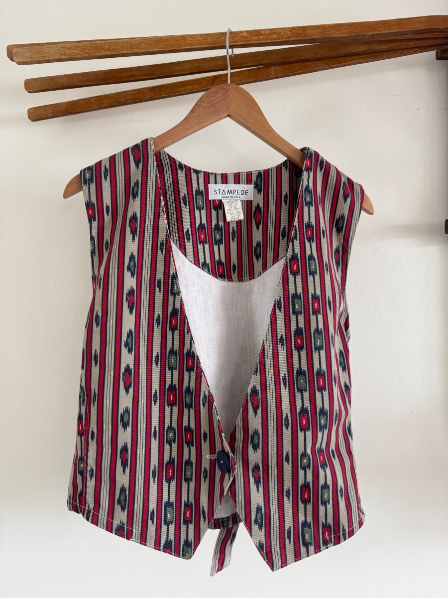 VTG Cotton Vest - Diamonds & Rust