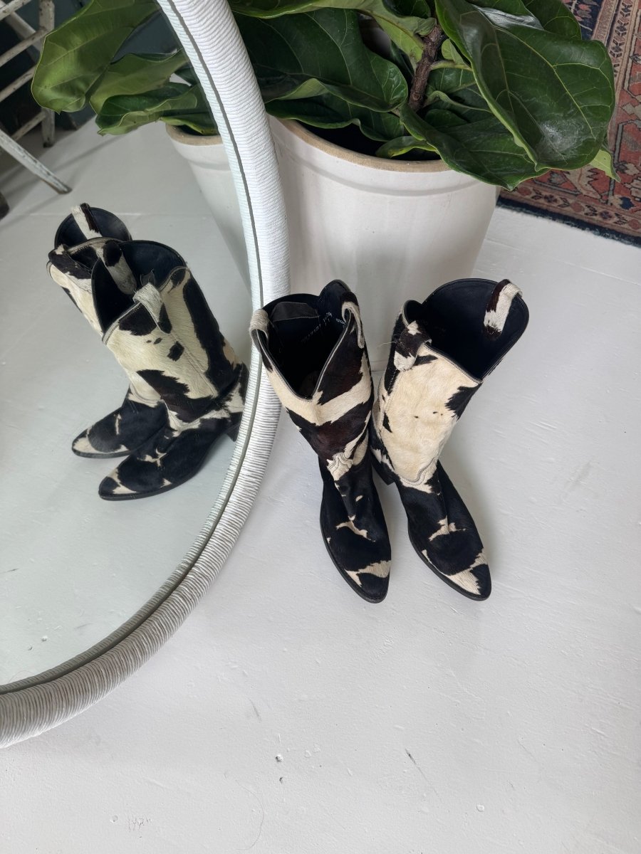 VTG Cow - Boy Boots - Diamonds & Rust