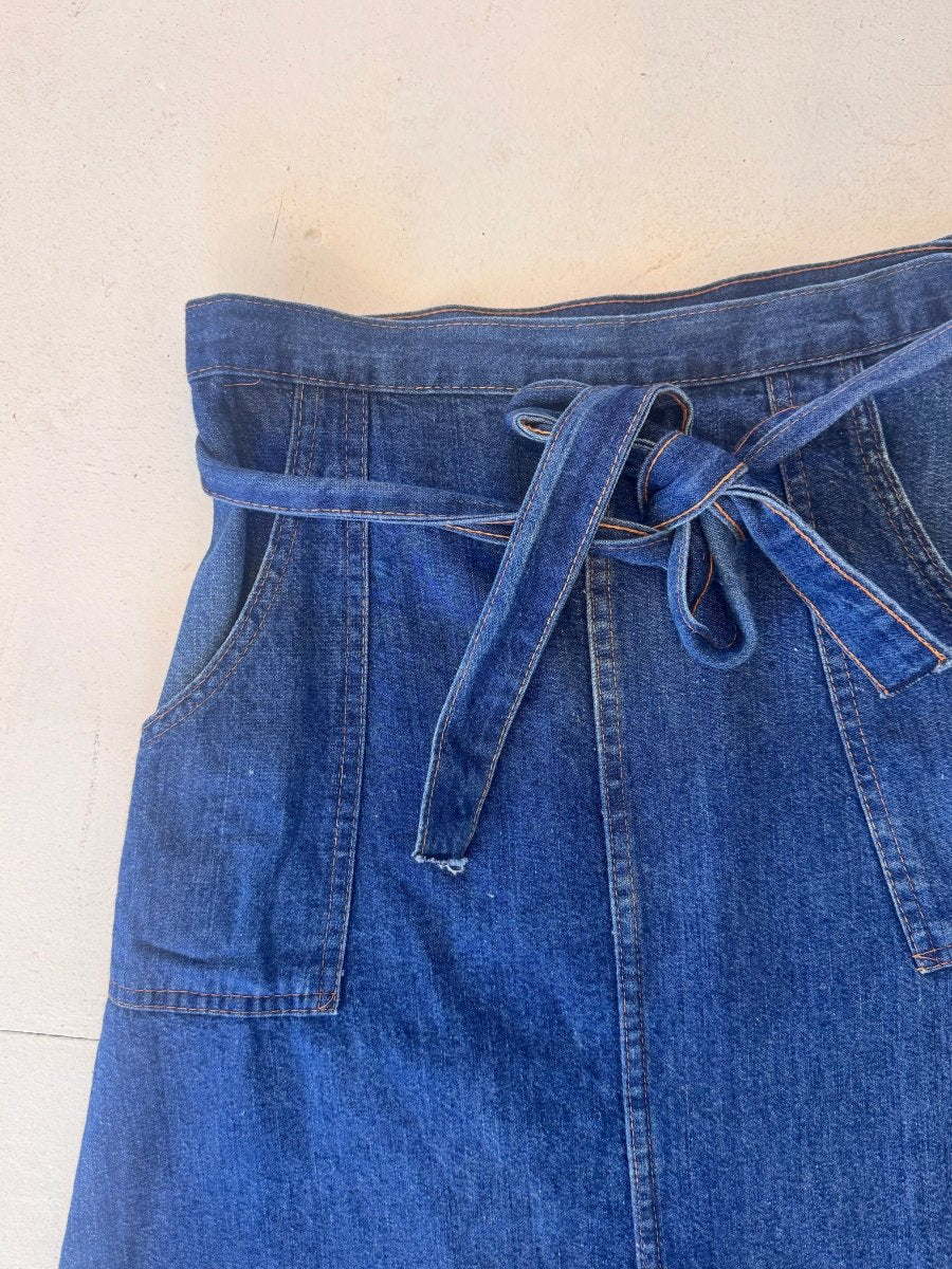 VTG Denim Wrap Skirt - Diamonds & Rust