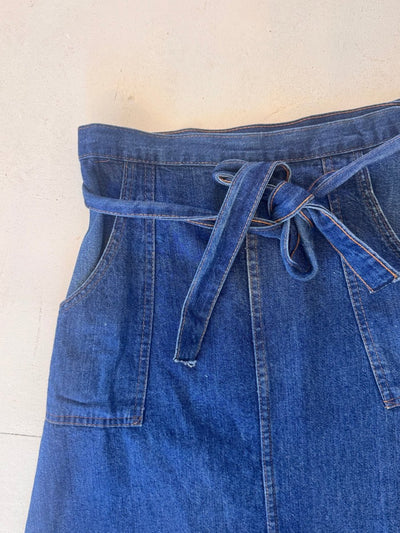 VTG Denim Wrap Skirt - Diamonds & Rust