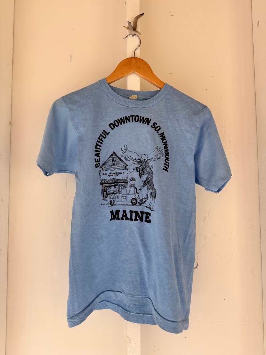 VTG Downtown So. Monmouth MAINE Tee Shirt - Diamonds & Rust