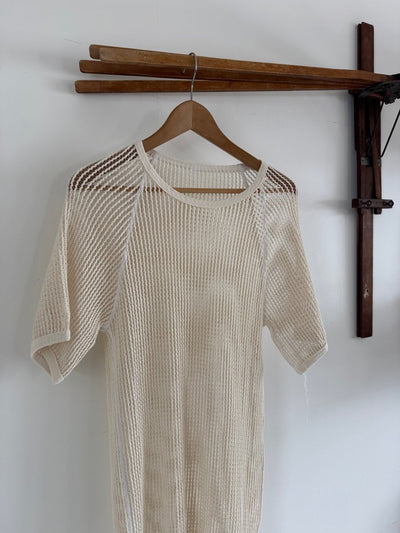 VTG Ecru Cotton Net Cover Up - Diamonds & Rust