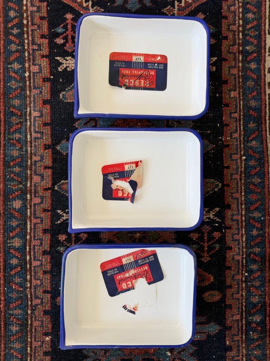 VTG Enameled Cecso White Photo Tray - DEAD STOCK - Diamonds & Rust