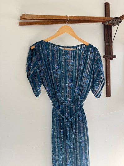 VTG Floral Silk Dress - Diamonds & Rust