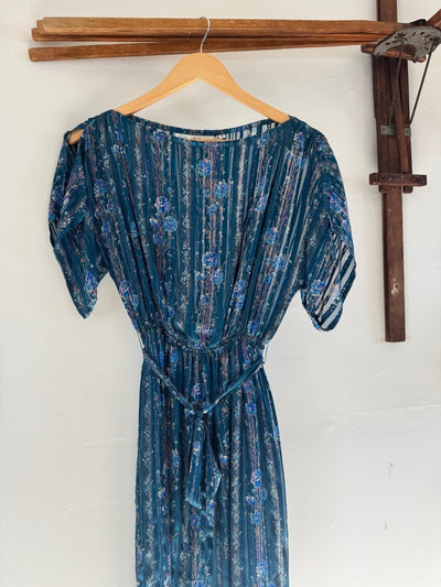 VTG Floral Silk Dress - Diamonds & Rust