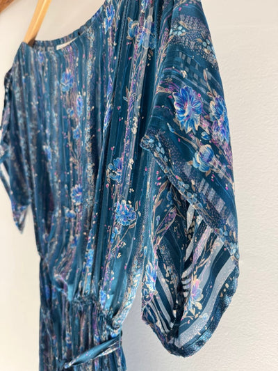 VTG Floral Silk Dress - Diamonds & Rust