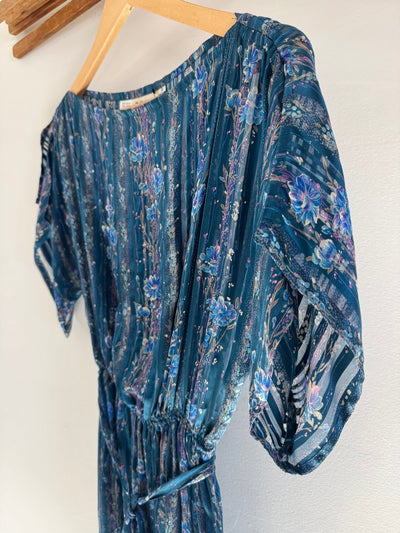 VTG Floral Silk Dress - Diamonds & Rust