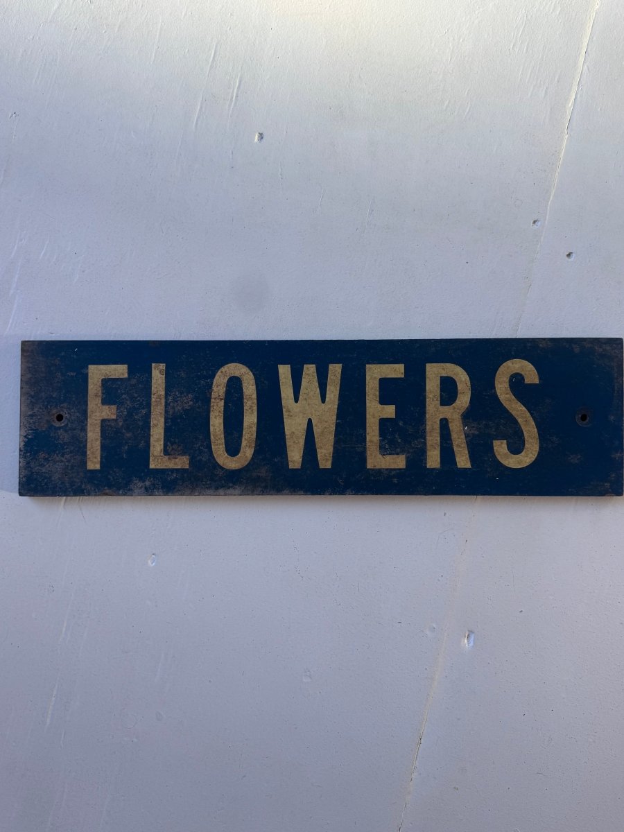 VTG Flowers Farm Stand Sign - Diamonds & Rust