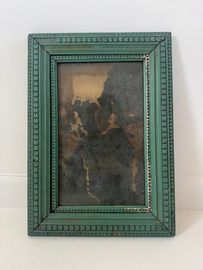 VTG Green Frame Mirror - Diamonds & Rust