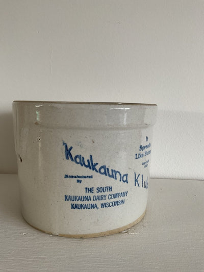 VTG Kaukauna Klub Cheese Crock - Diamonds & Rust