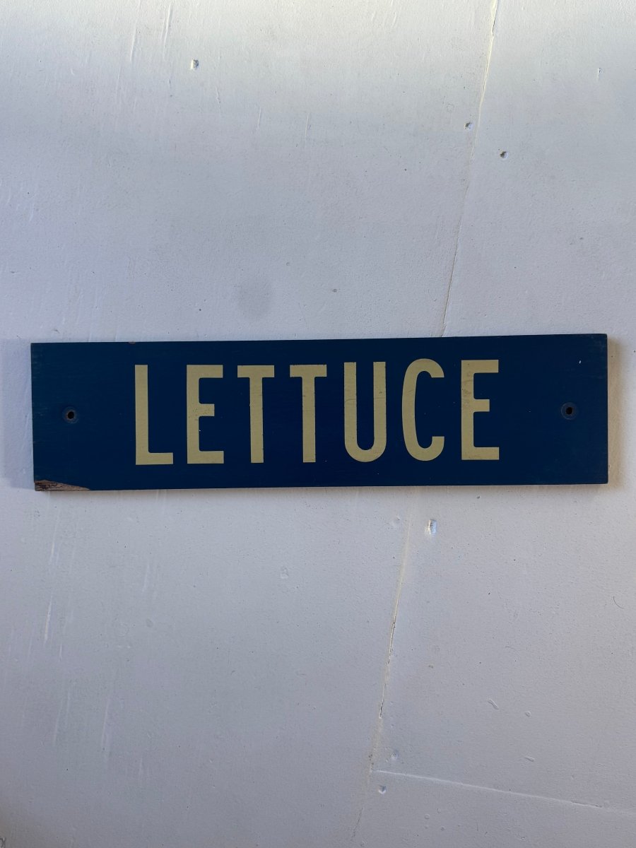VTG Lettuce Farm Stand Sign - Diamonds & Rust