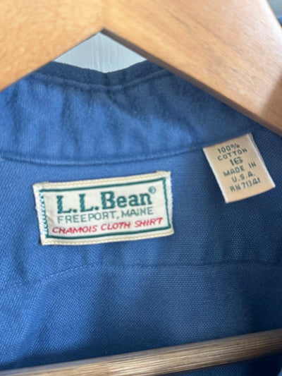 VTG LL Bean Chamois Shirt - Blue - Diamonds & Rust