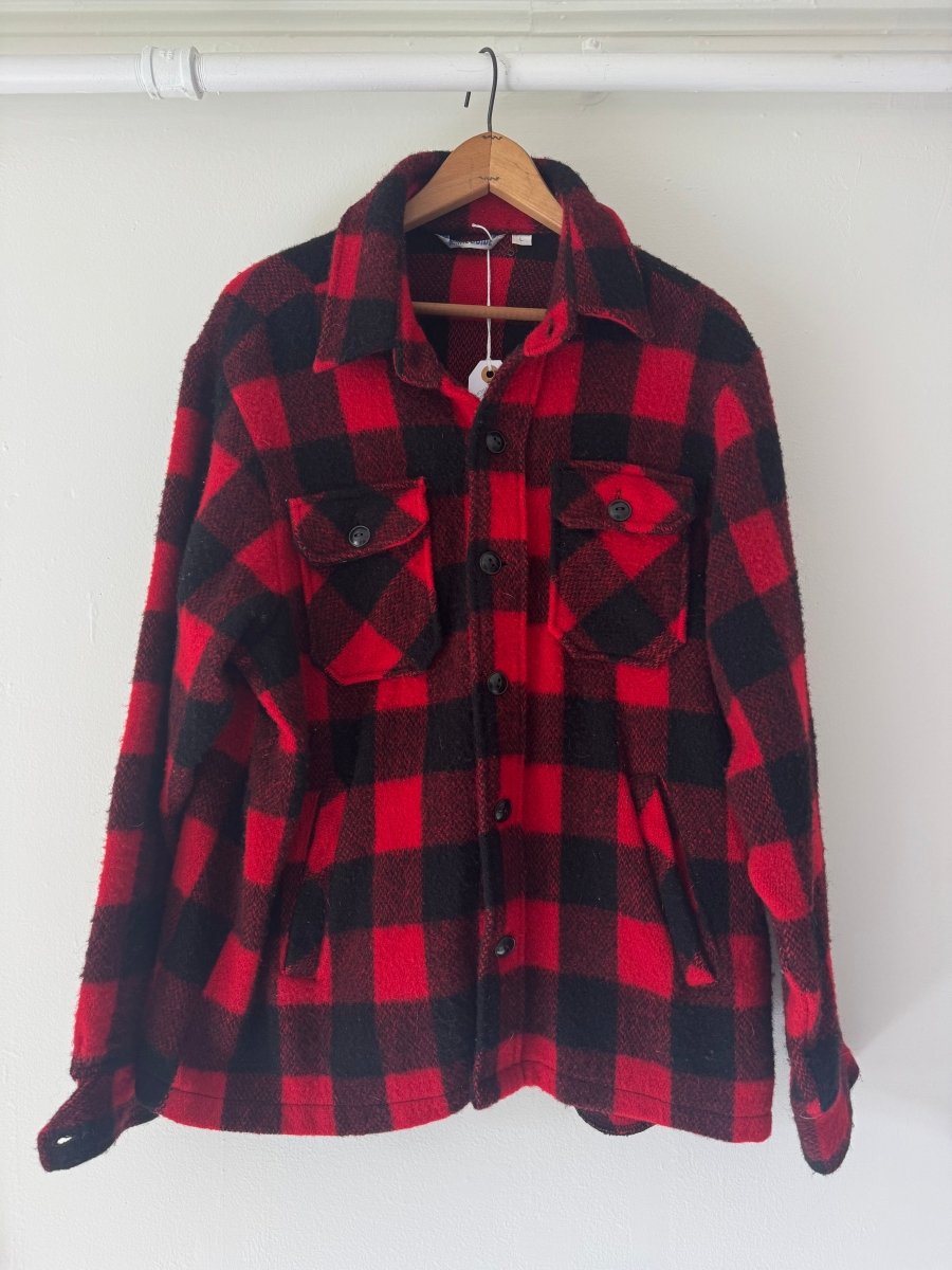 VTG MAINE Guide Buffalo Plaid Shirt - Diamonds & Rust