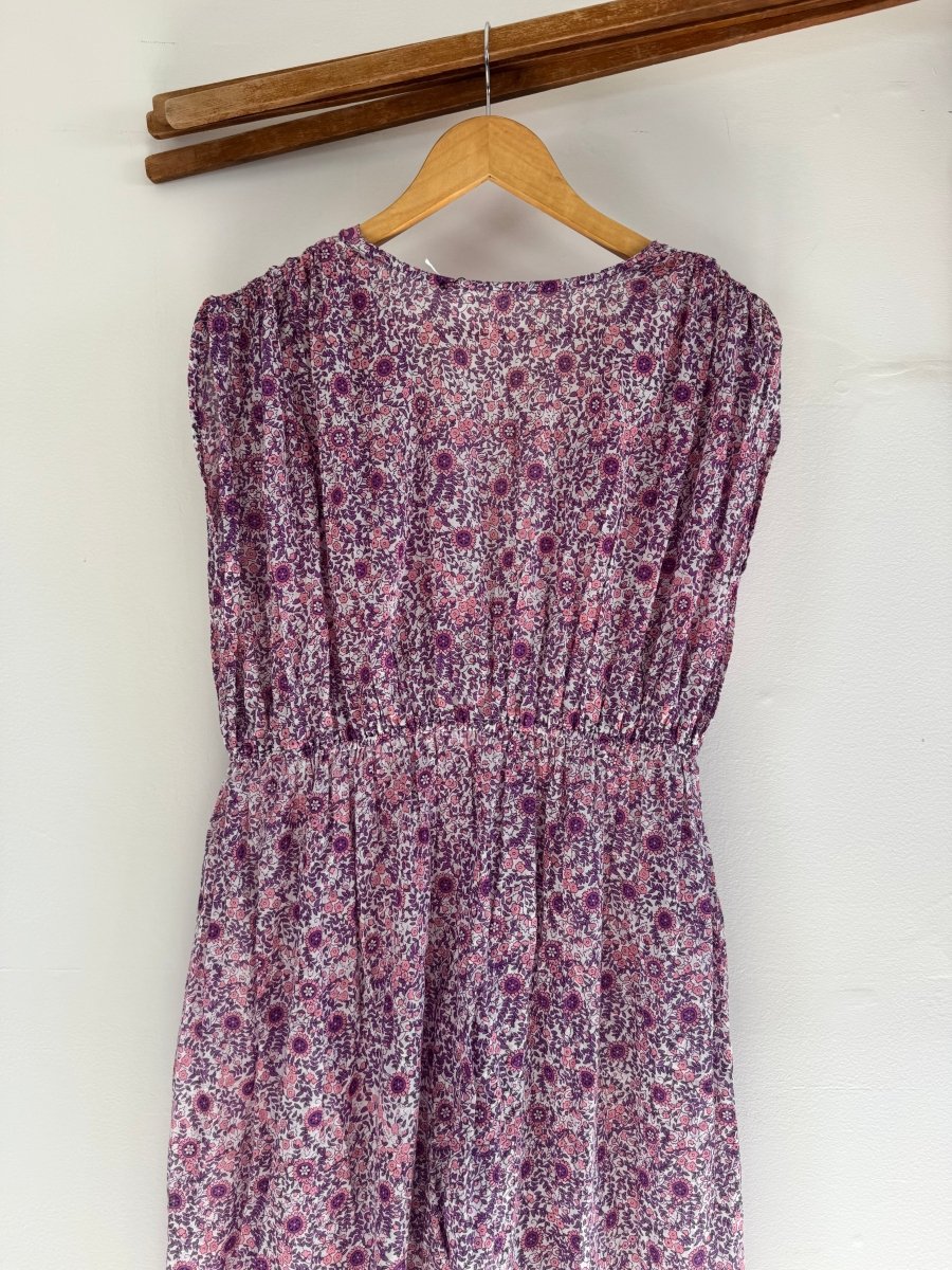 VTG Purple Block Print Jumpsuit - Made in India - Diamonds & Rust