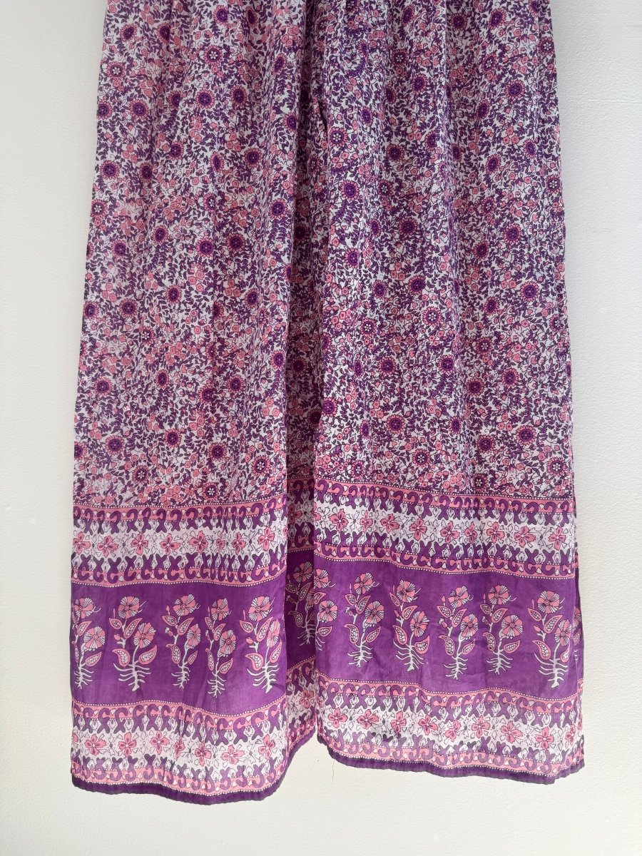 VTG Purple Block Print Jumpsuit - Made in India - Diamonds & Rust