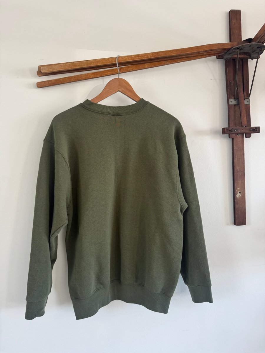 VTG Quilt Patch Army Green - Diamonds & Rust