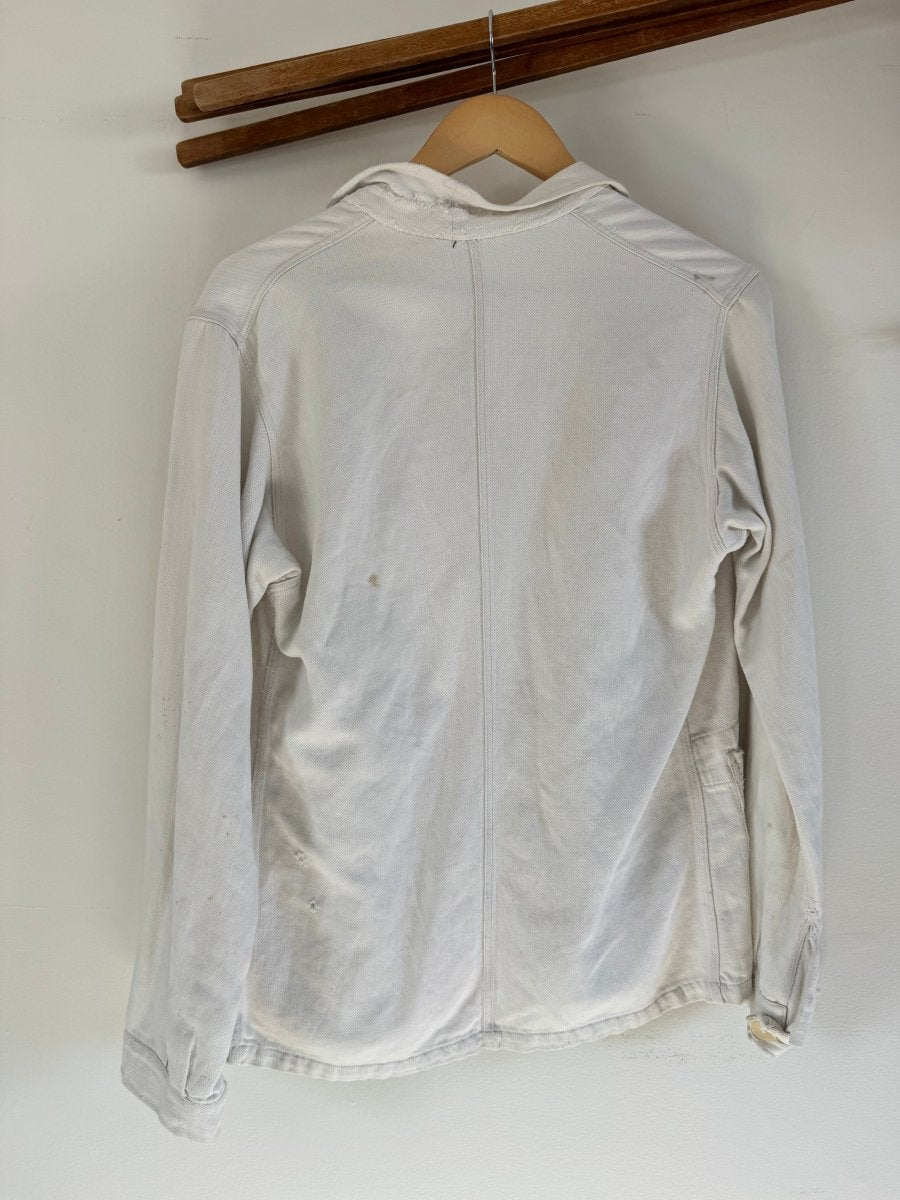 VTG Ripstop Chore Coat - White - Diamonds & Rust