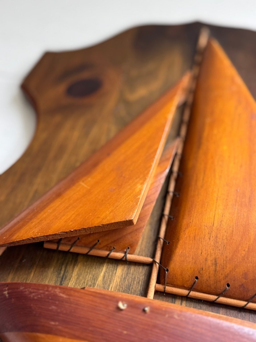 VTG Sailboat Wood Plaque - Diamonds & Rust