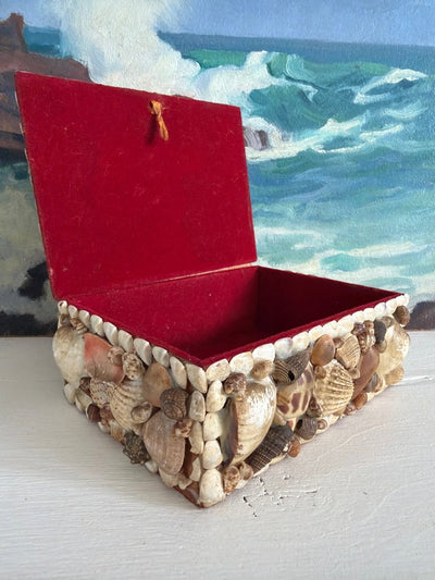 VTG Shell Encrusted Box - Diamonds & Rust