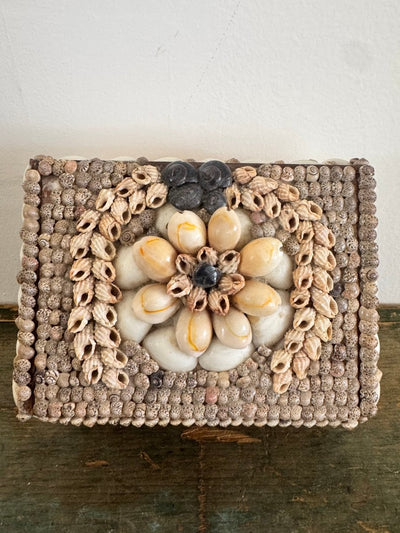 VTG Shell Encrusted Box - Diamonds & Rust