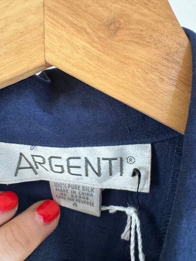 VTG Silk Long Shirt - Argenti - Diamonds & Rust