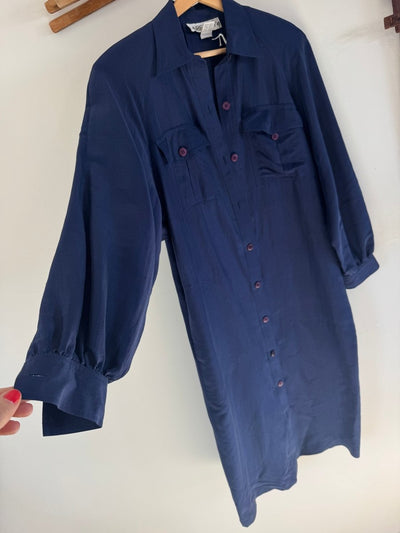 VTG Silk Long Shirt - Argenti - Diamonds & Rust