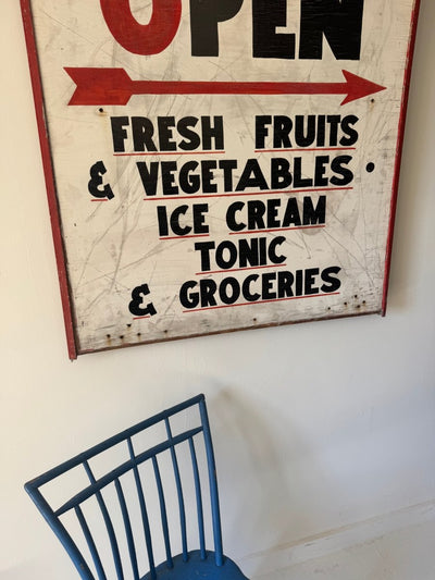 VTG Stand Open Sign - Diamonds & Rust