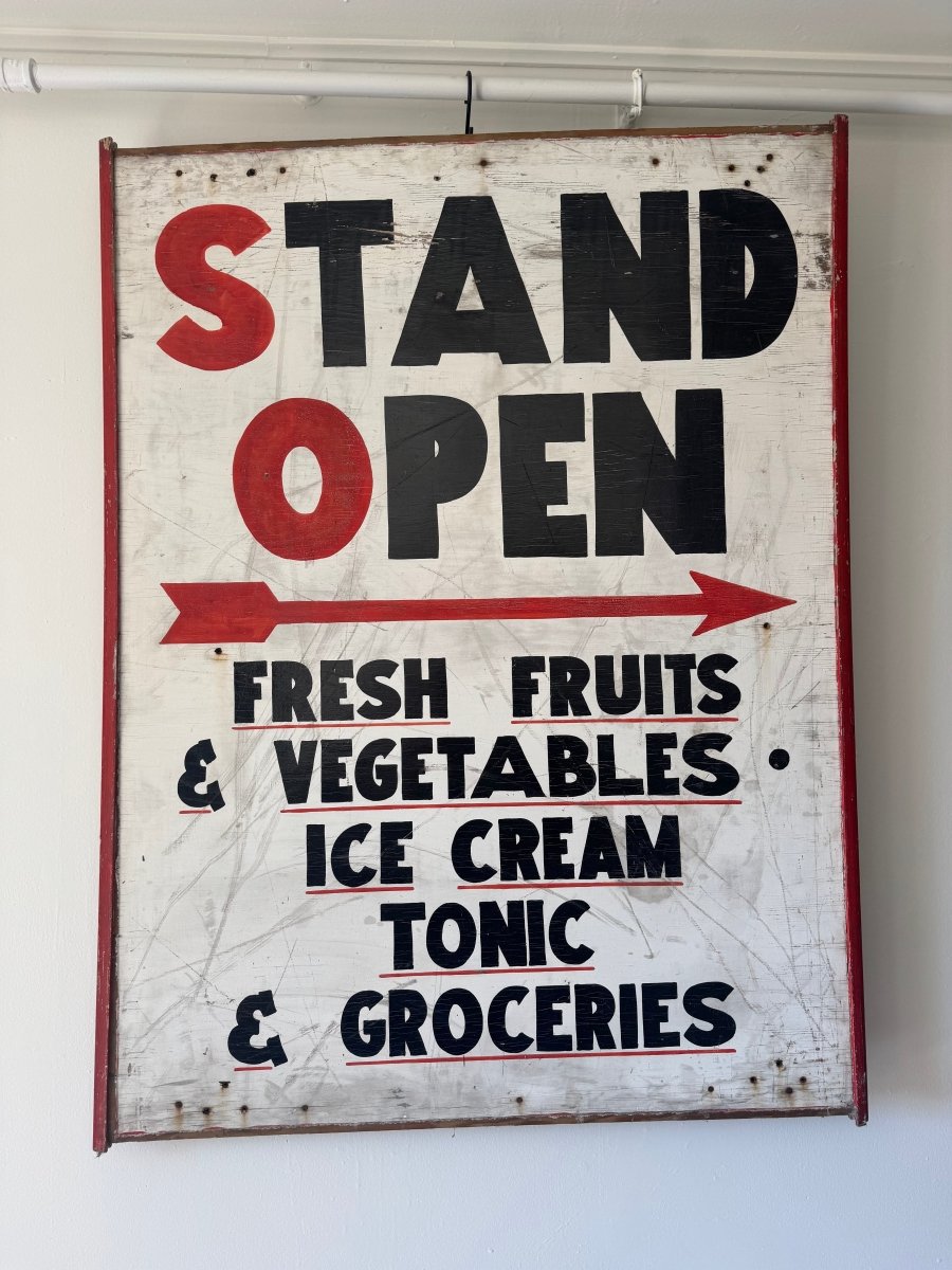 VTG Stand Open Sign - Diamonds & Rust