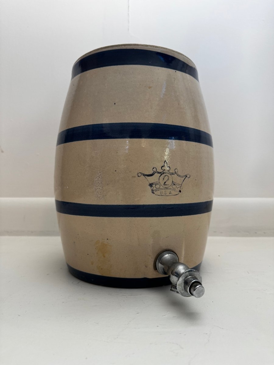 VTG Stoneware Drink Dispenser - Diamonds & Rust