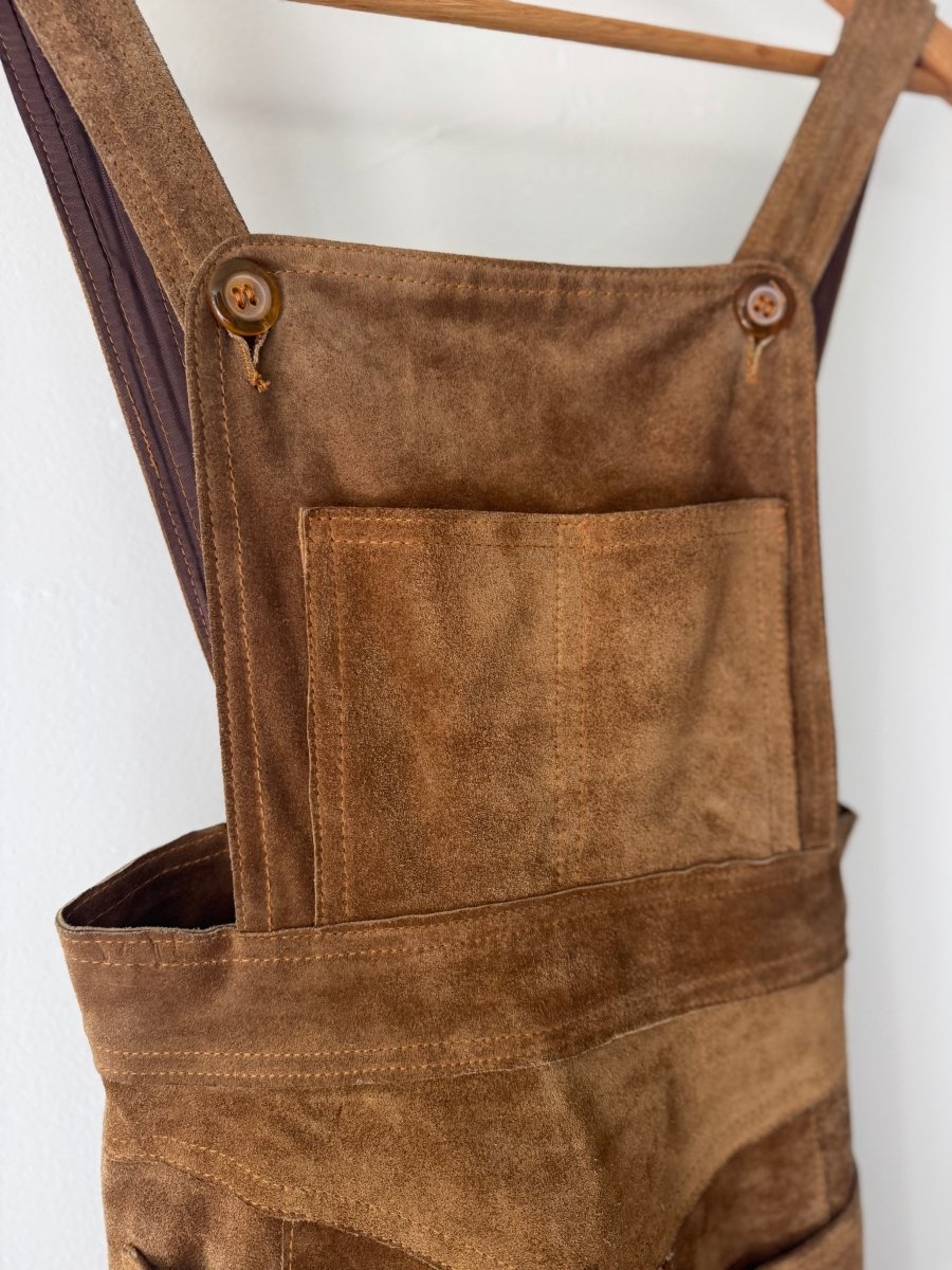 VTG Suede Overall Skirt - Diamonds & Rust