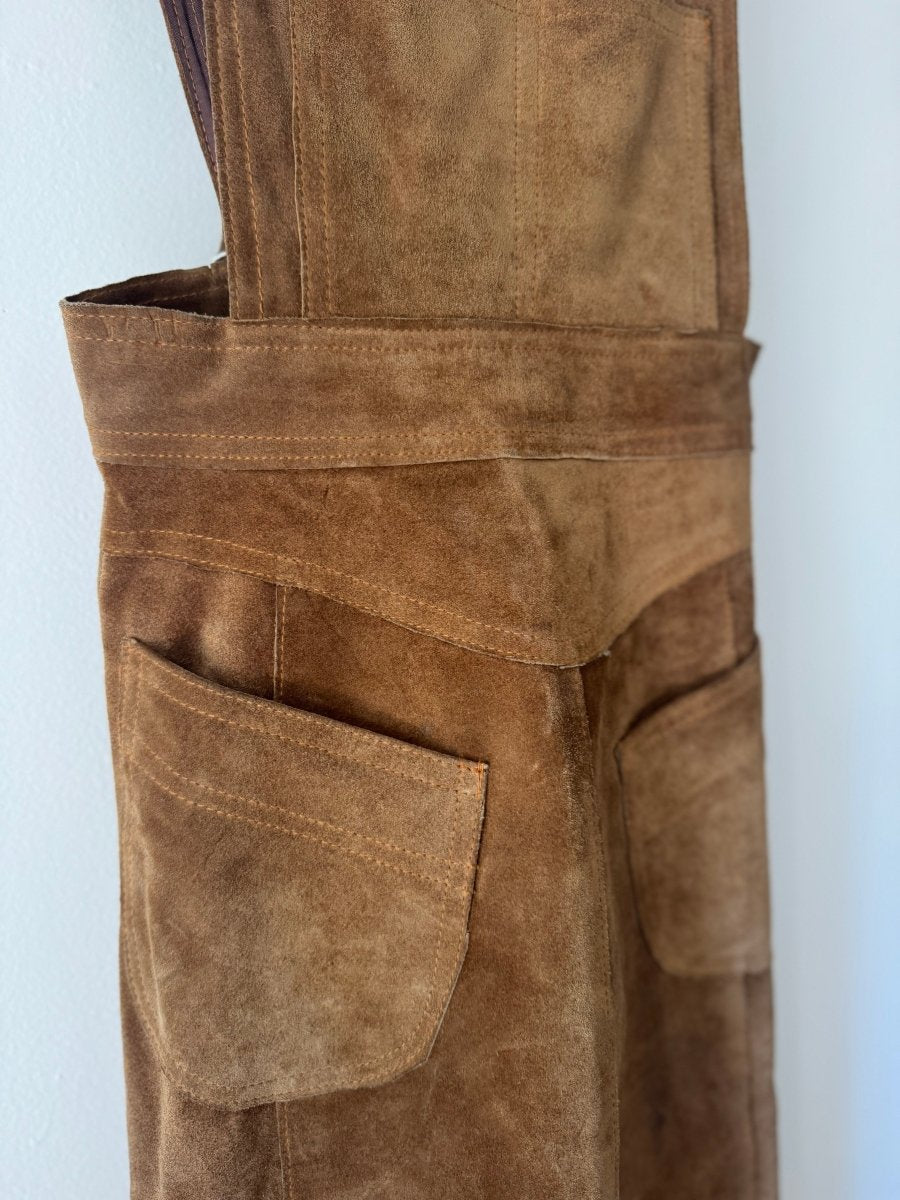 VTG Suede Overall Skirt - Diamonds & Rust